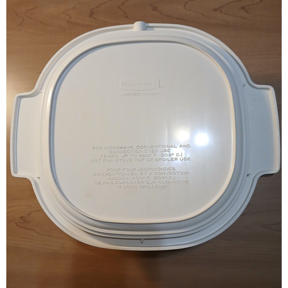 Vintage Rubbermaid Microwave Cookware 2 PC Set 5555 Lid 5556 Steamer Insert 3 Qt